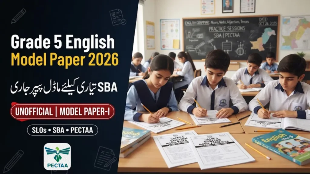 Punjab Grade 5 English Model Paper 2026 Released for SBA Preparation